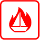 Feuer auf einem Boot